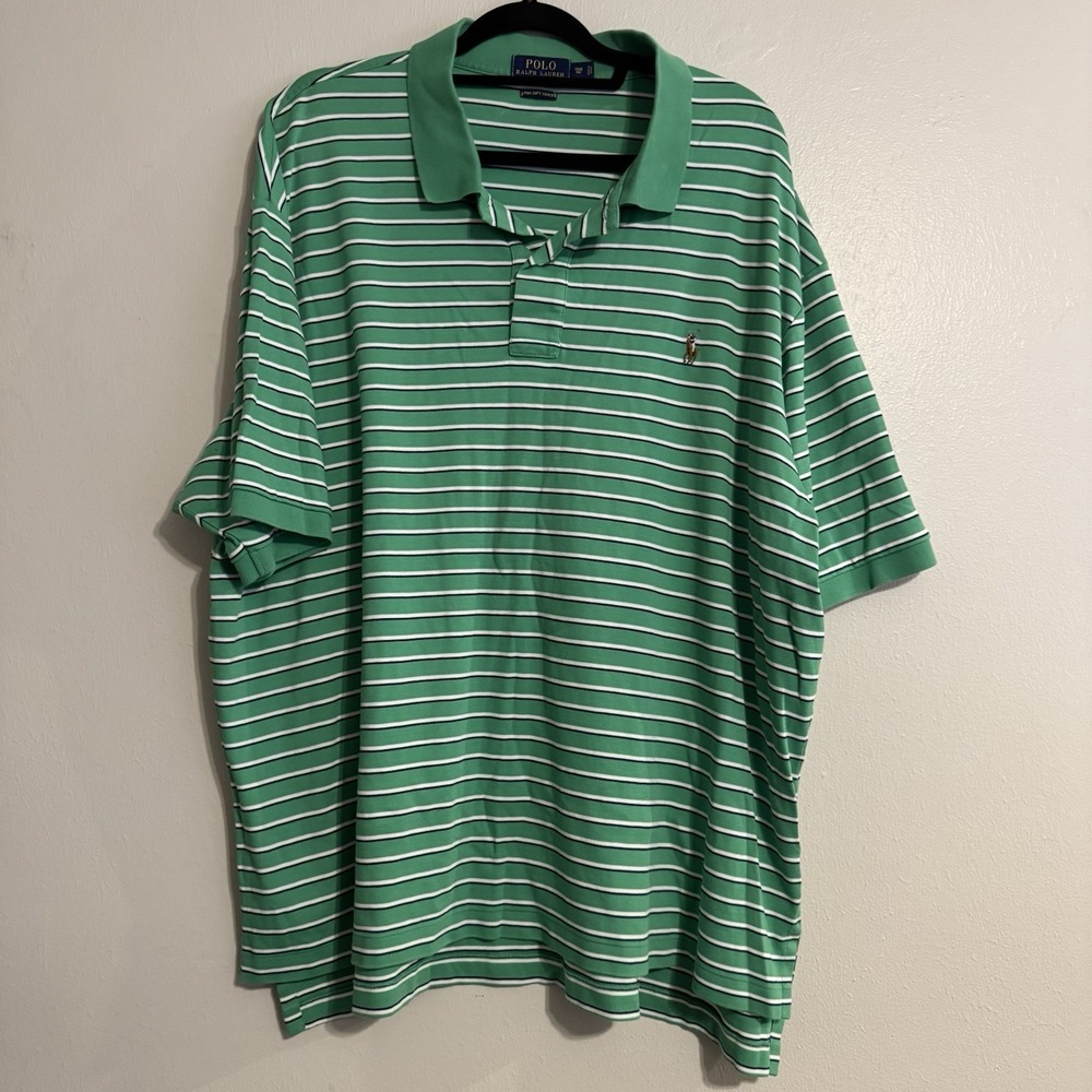 Polo Ralph Lauren Polo Shirt Mens 3XB Big Light Blue Pima Soft Touch Pony Logo